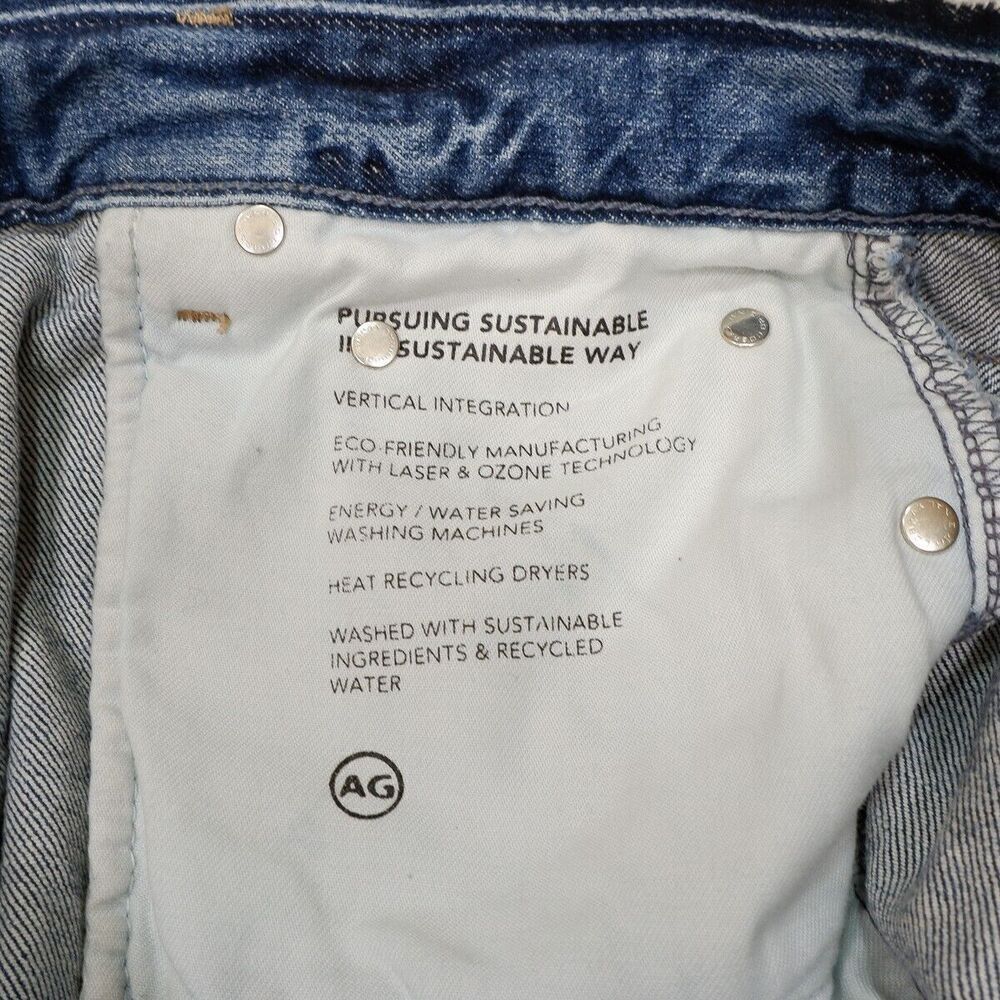 AG Adriano Goldschmied Contour 360 Bermuda Shorts Size 25 Distressed Measure W30 - Picture 8 of 10